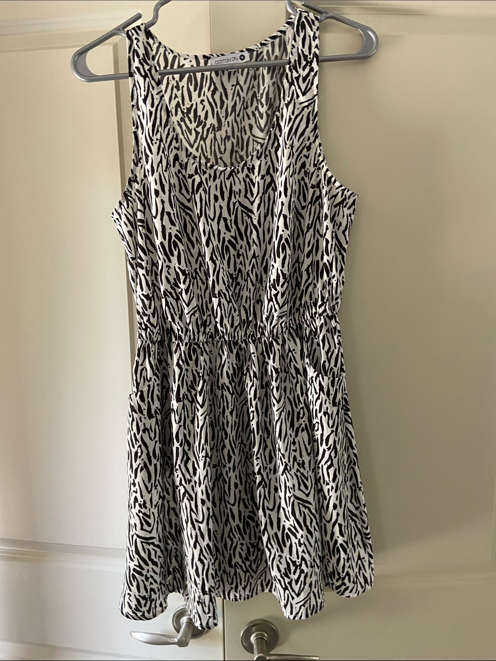 Cotton On Black and White Animal Print Mini Dress